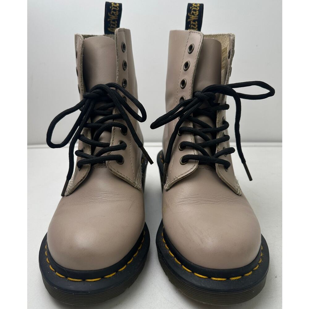 Dr. Martens Clemency Natural Wanama Heeled Lace Up Boots Women's Sz 6 - Picture 2 of 10